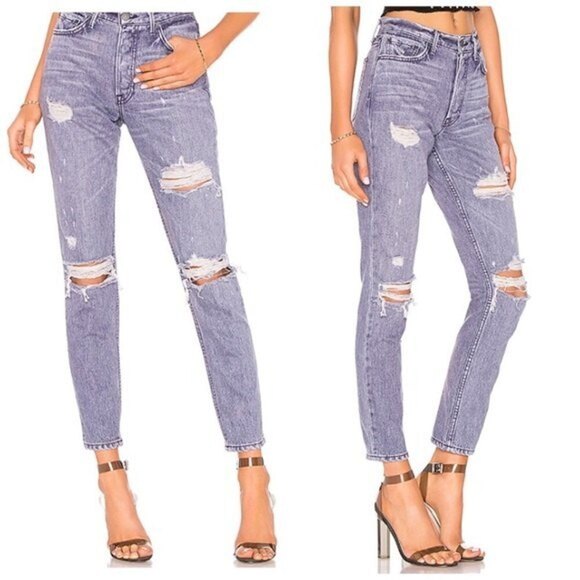 GRLFRND KAROLINA You Got The Look Distressed High Rise Button Fly Jeans Sz 23 - Picture 3 of 16